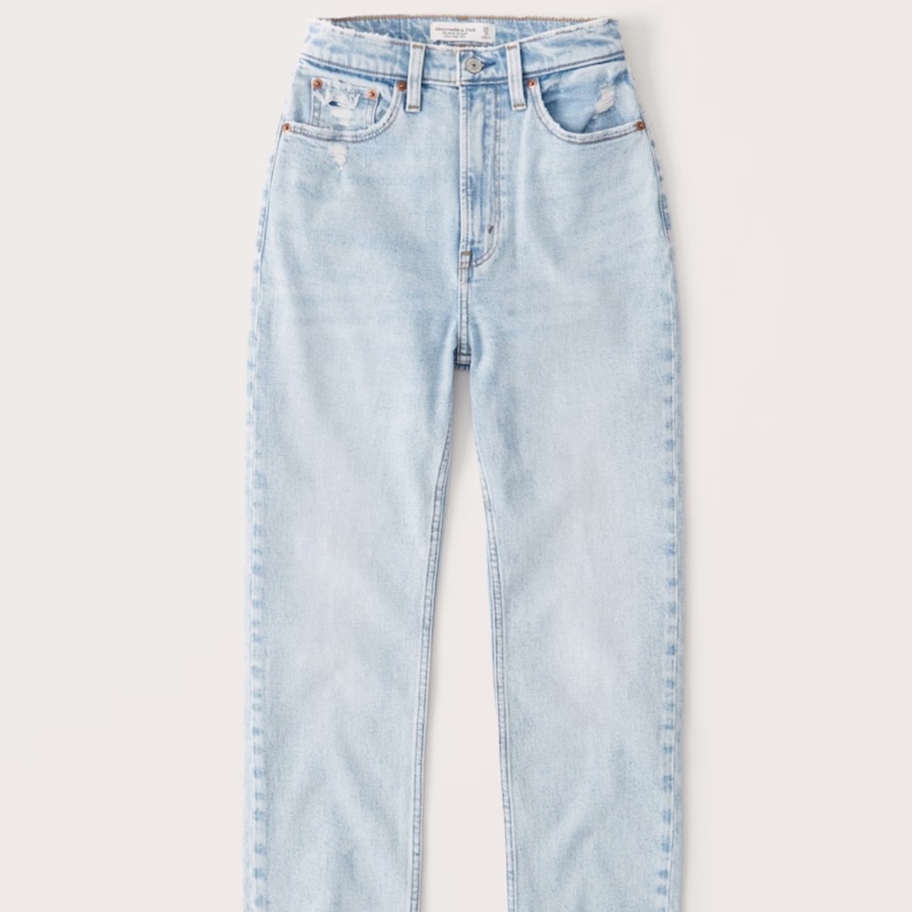 high rise ankle straight abercrombie jeans size 8